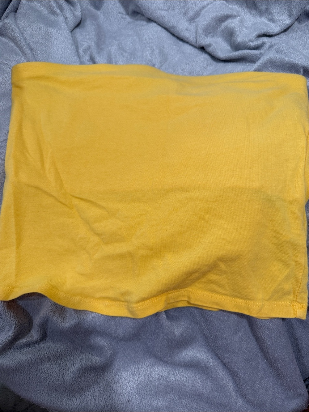 Forever 21 Yellow Tube Crop Top